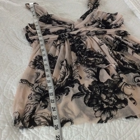 Express Mesh Babydoll Floral Peasant Tank Top Sz S - Picture 10 of 12